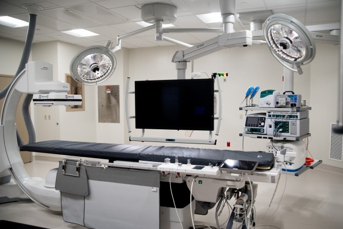 Bannock Development Corporation displays an image of the cath lab featured at Portneuf Medical center